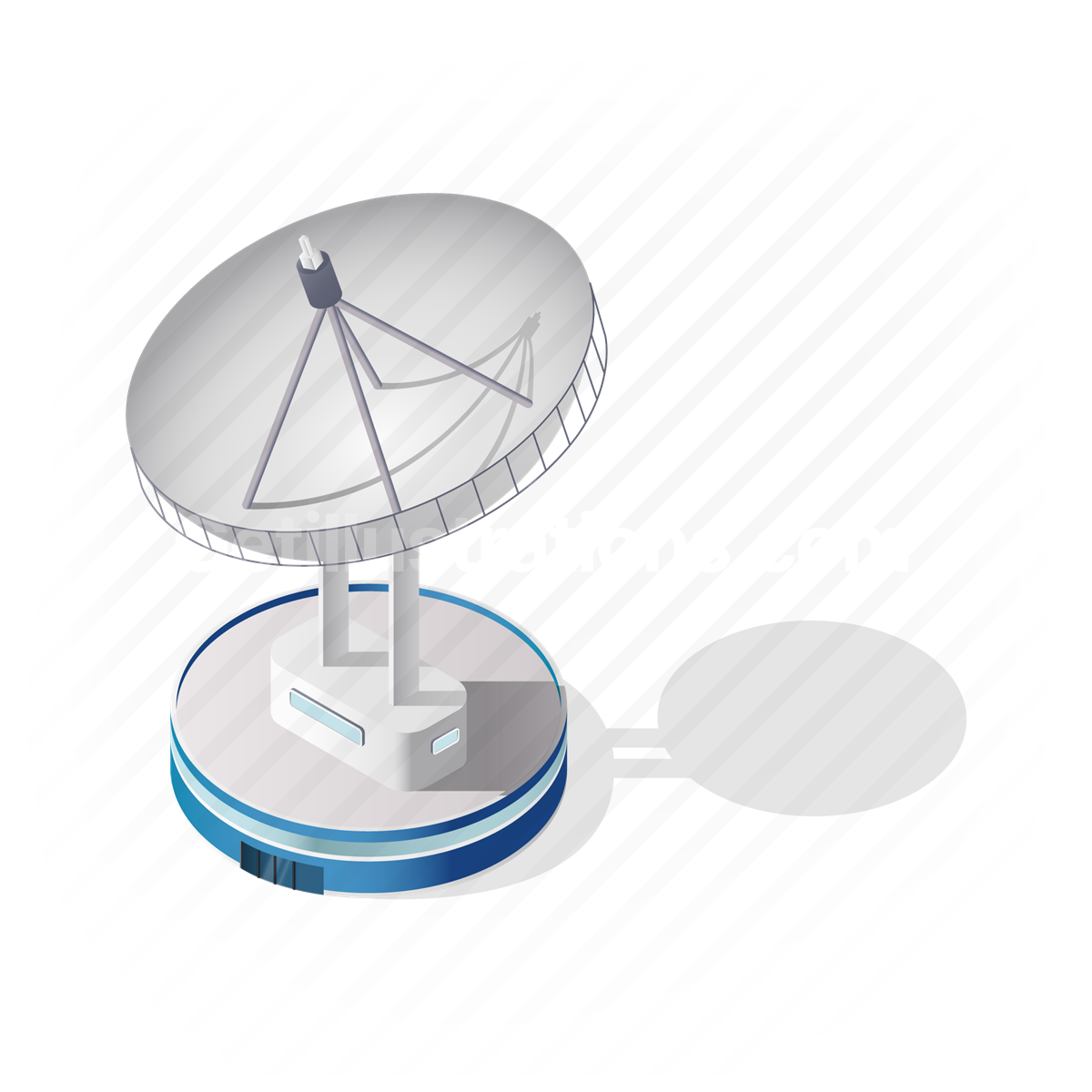 satellite, dish, communication, building